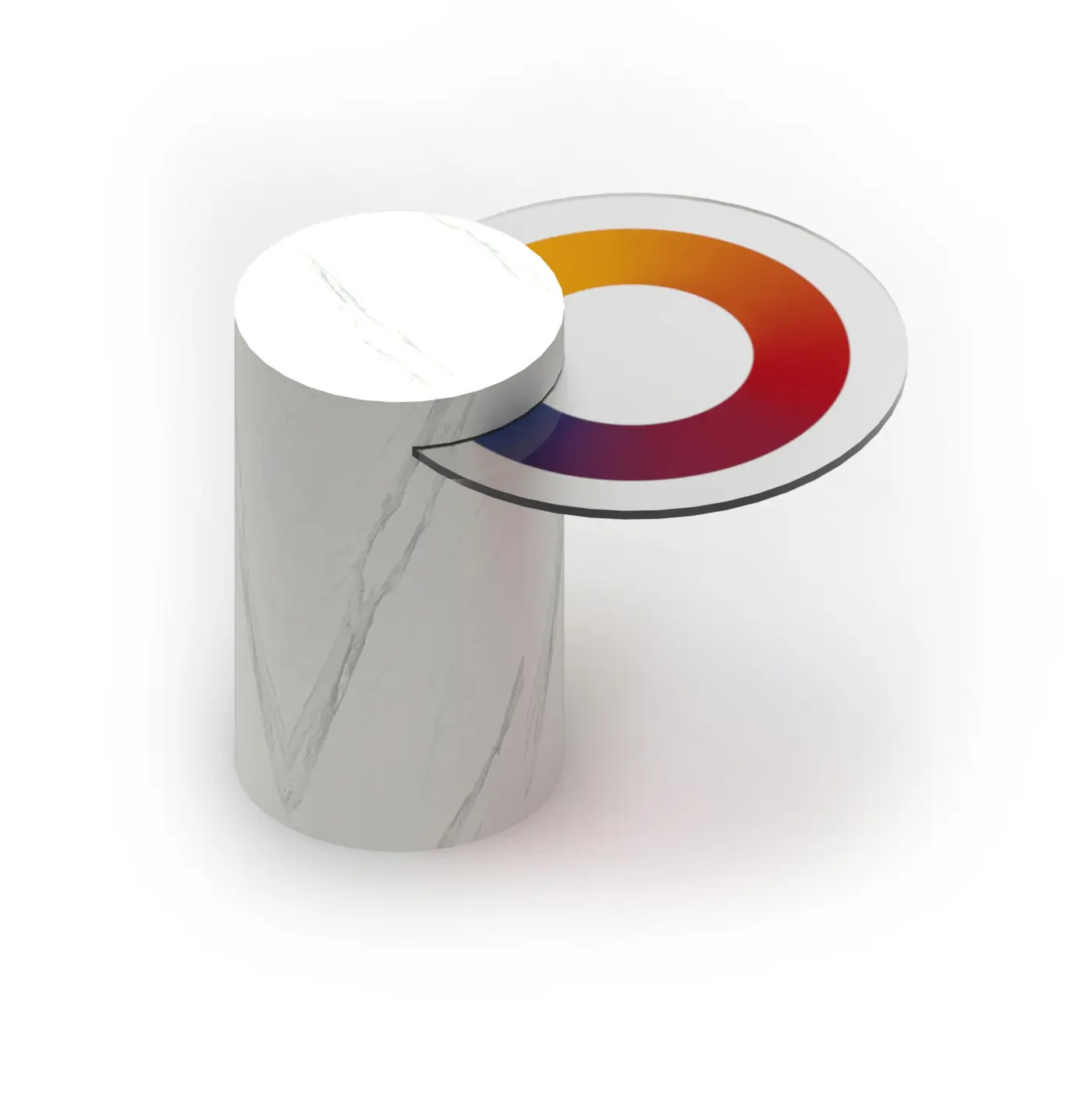 Acetato — mesa auxiliar de vidrio laminado Pernia