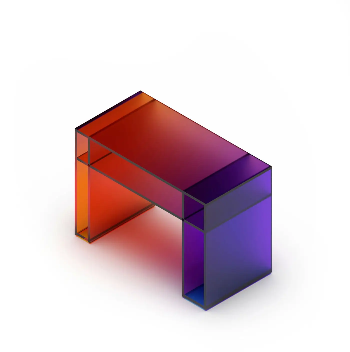 Biplanar en naranja y morado esmerilado