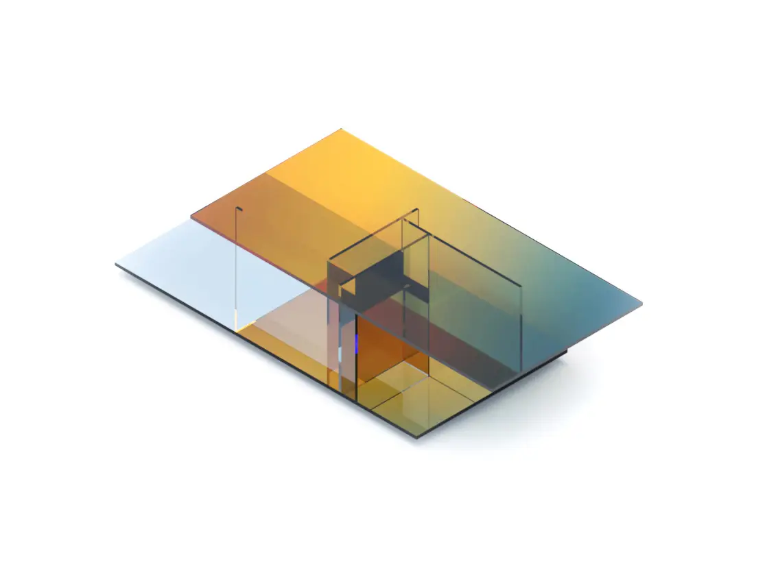 Float — mesa de centro de vidrio laminado Pernia
