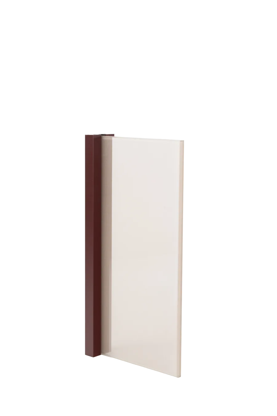 Puerta de vidrio con perfil Burgundy